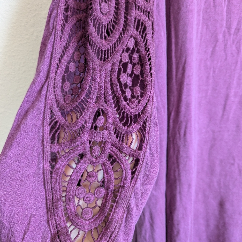 NWOT Love Fire Purple Top Size 1X - Picture 3 of 5